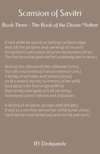 Scansion of Savitri Book Three - The Book of the Divine Mother