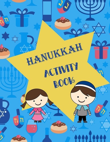 Hanukkah Activity Book Coloring Pages, Mazes, Word Search, Word Scramble, Connect The Dots