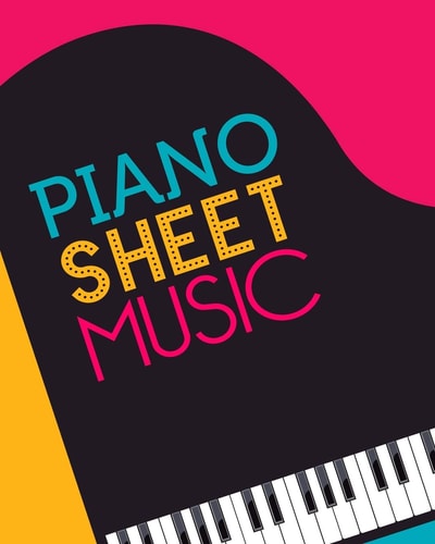Piano Sheet Music Empty Staff Pages for Composing and Writing Songs * 8" X 10" 100 Pages