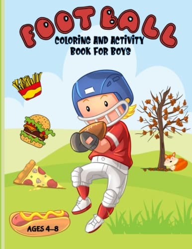 Football Coloring And Activity Book For Boys Clever Kids Games
