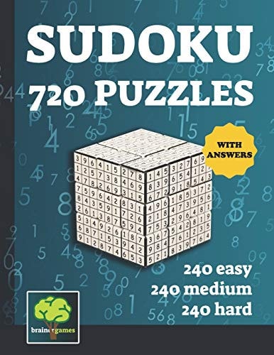 720 Sudoku Puzzles Easy, Medium, Hard Puzzles Including Instruction and Answer Keys
