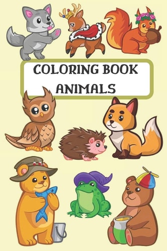 Coloring Book Animals Children Activity Book for Kids Ages 2-10, Boys and Girls, Easy Coloring Book