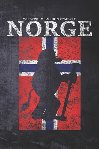Wikstroem - Notes Norway Norge Troll Flag Used Look - Notebook 6x9 Dot Grid