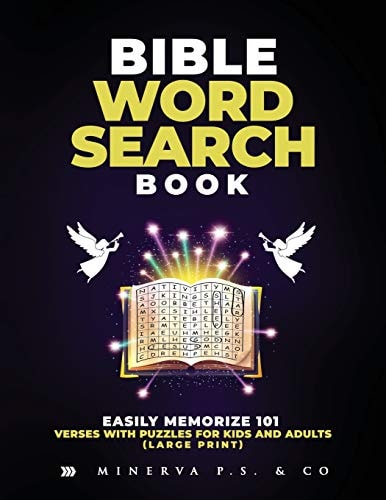 Bible Word Search Book Easily Memorize 101 Verses with Puzzles for Kids and Adults (Large Print)