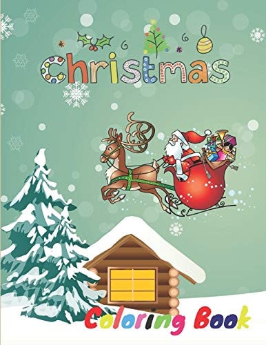 Christmas Coloring Book 51 Christmas Coloring Pages for Kids, Fun Children's Christmas Gift, with Fun, Easy, and Relaxing Designs