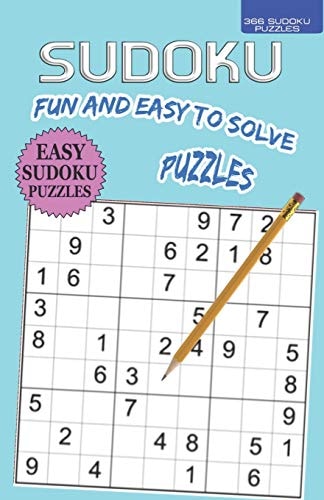 366 Fun And Easy to Solve SUDOKU Puzzles Suitable for the Vision Impaired, Easy One Puzzle Per Day Puzzle Book by DeVen for 2020 with Puzzles and Solutions Printed 2 Per Page.
