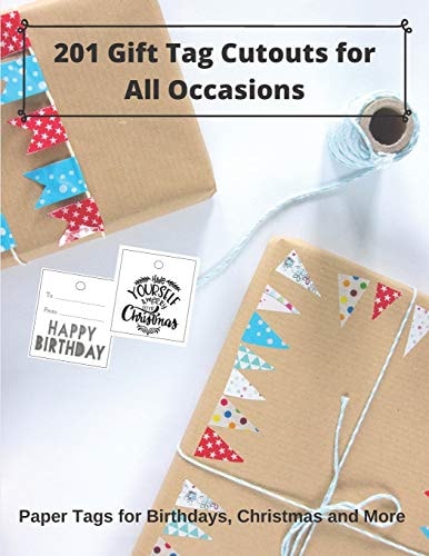 201 Gift Tag Cutouts for All Occasions Paper Tags for Birthdays, Christmas and More