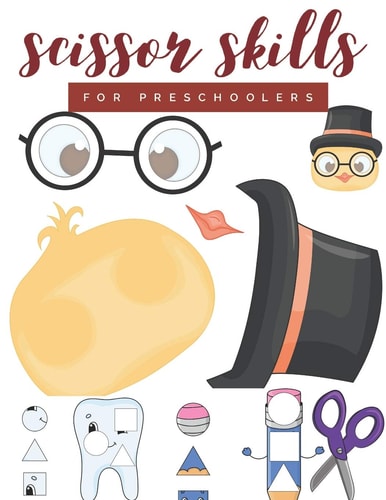 Scissor Skills for Preschoolers Cutting Practice Worksheets for Preschoolers to Kindergarteners, Cut and Paste Activity Book Ages 3-5 with 100 Pages.