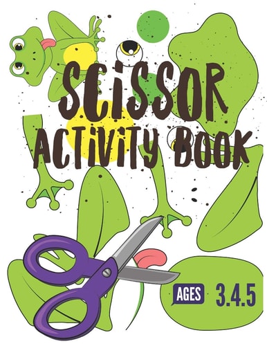 Scissor Activity Book Cutting Practice Worksheets for Pre K, Ages 3. 4. 5, Cut and Glue Activity Book with 100 Pages