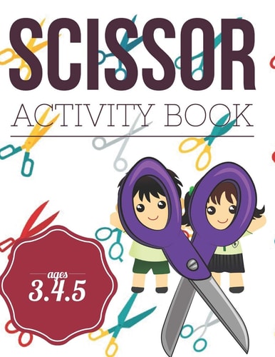 Scissor Activity Book Cutting Practice Worksheets for Pre K, Ages 3. 4. 5, Cut and Glue Activity Book with 100 Pages