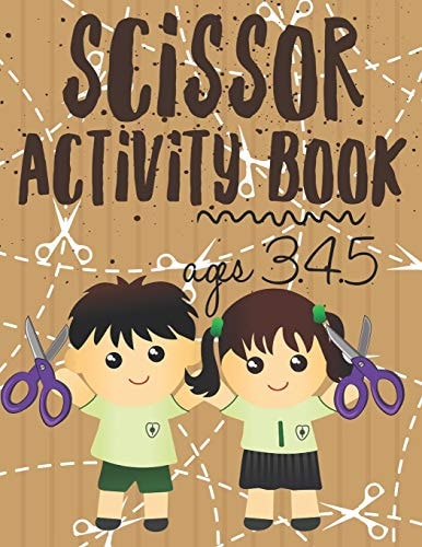 Scissor Activity Book Scissor Skills for Preschoolers to Kindergarteners Ages 3. 4. 5, Cut and Glue Workbook with 100 Pages