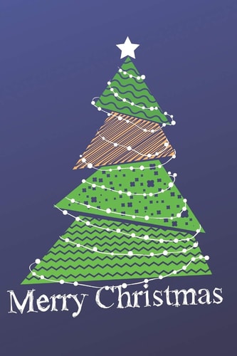 Merry Christmas Traditional Green Christmas Tree With Lights Perfect As Christmas Present For Your Family 6x9