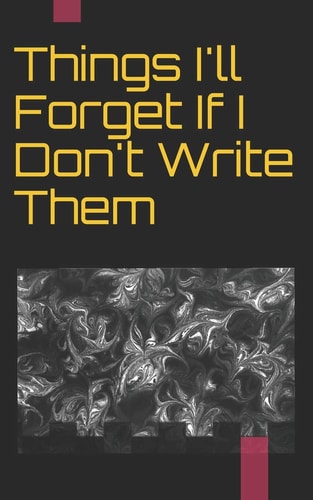 Things I'll Forget If I Don't Write Them Down Immediately