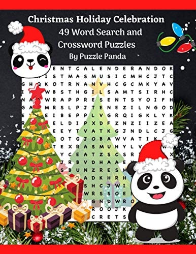 Christmas Holiday Celebration Word Search & Cross Word Puzzles By Puzzle Panda