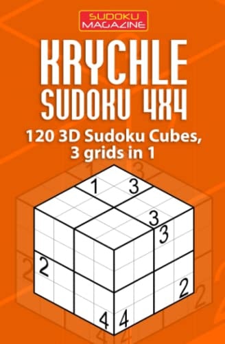 Krychle Sudoku 4x4 120 3D Sudoku Cubes, 3 Grids In 1