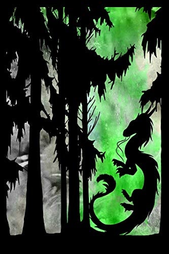 Mythical Green Dragon In Woods