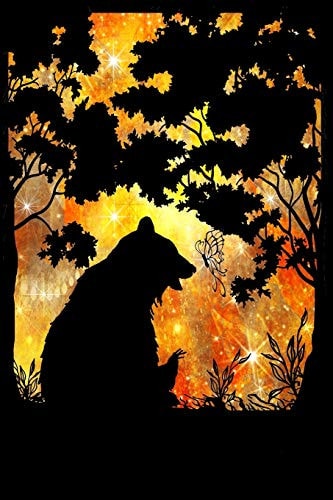 Bear and Butterfly In Woods