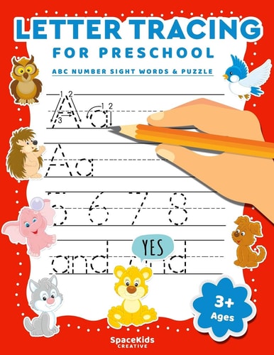 Letter Tracing For Preschool Alphabet Number & Sight Words Writing Practice For Kids Ages 3-5