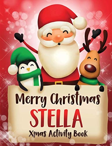 Merry Christmas Stella Fun Xmas Activity Book, Personalized for Children, Perfect Christmas Gift Idea