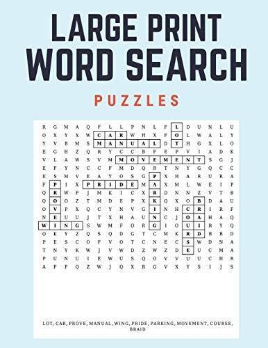 Large Print Word Search Puzzles 60 Large Print Word Search Puzzles with Solutions