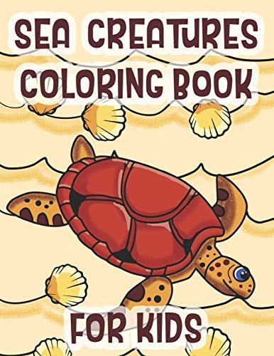 Sea Creatures Coloring Book For Kids Marine Life Animals Of The Deep Ocean