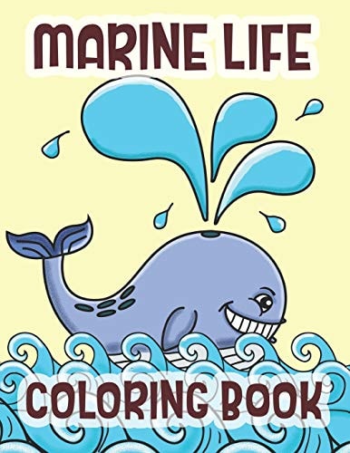 Marine Life Coloring Book Sea Life And Animals Of The Deep Ocean