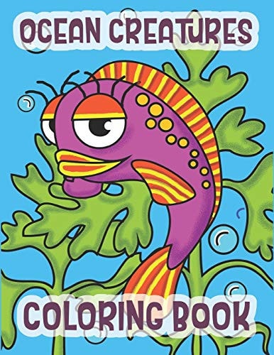 Ocean Creatures Coloring Book Marine Life Animals Of The Deep Ocean
