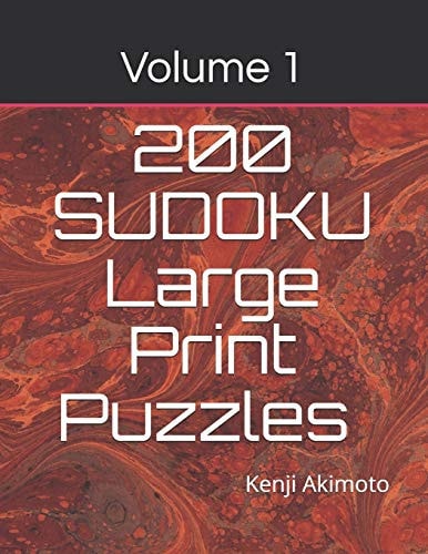 Sudoku Large Print Puzzles Volume 1 Easy Puzzles