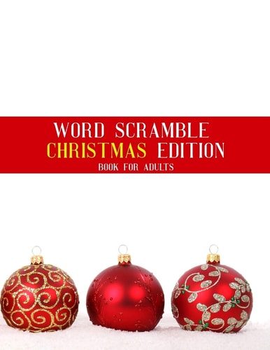 Word Scramble Christmas Edition Book For Adults Large Print Nativity Puzzle With Solutions