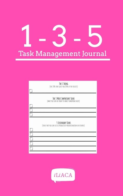 135 Task Management Journal - Pink Cover: Minimalist Productivity For Creatives
