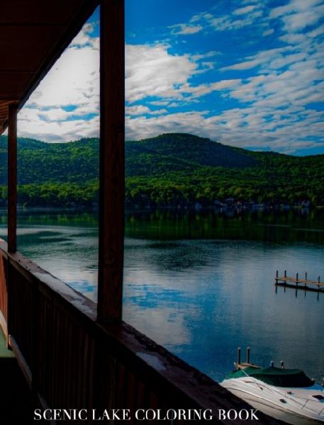 Scenic Lake template Coloring Book sir Michael limited edition: lake george New York coloring book