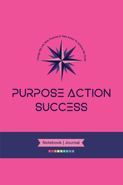 PURPOSE-ACTION-SUCCESS Notebook | Journal - PAS NOTEBOOK | PAS JOURNAL | HOT PINK: 6 X 9 Lined, Dated & Numbered Pages. Additional Vision Board, Dotted Graph, Lined Pages, Mind Maps & Coloring Mandalas