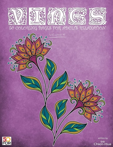 Vines 50 Coloring Pages For Adults Relaxation Vol.4