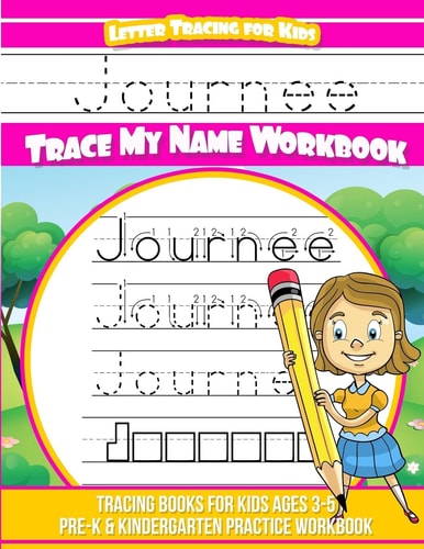 Journee Letter Tracing for Kids Trace My Name Workbook Tracing Books for Kids Ages 3 - 5 Pre-K and Kindergarten Practice Workbook