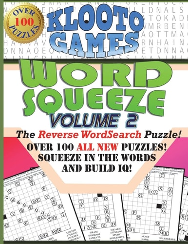 KLOOTO Games WORD SQUEEZE: Vol. 2 The Reverse WordSearch Puzzle