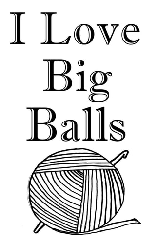 I Love Big Balls Knitting Graph Paper 4:5