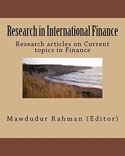 Research in International Finance Research Articles on Current Topics in Finance