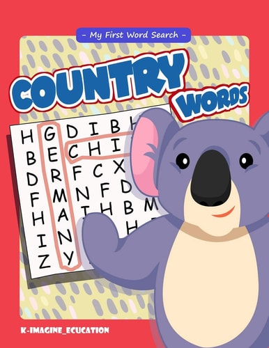 My First Word Search - Country Words Word Search Puzzle for Kids Ages 4 -6 Years