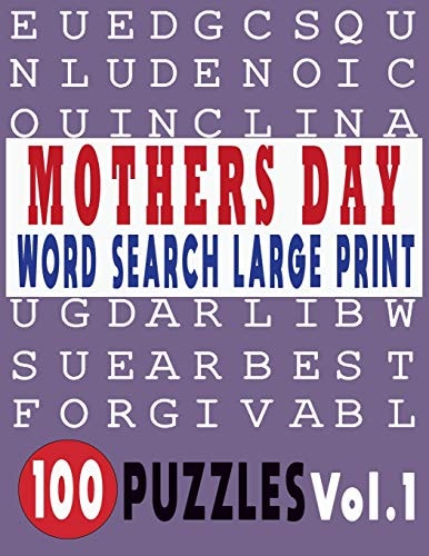 Mothers Day Word Search Large Print 100 Puzzles Vol.1