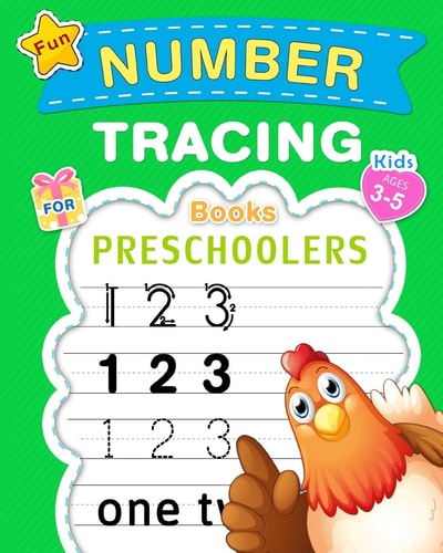 Fun Number Tracing Book for Preschoolers and Kids Ages 3-5 Count and Trace Numbers Practice Handwriting Workbook for Pre K, Kindergarten and Kids Ages 3-5