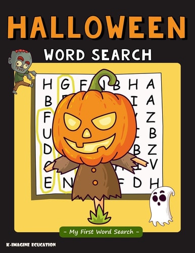 Halloween Word Search - My First Word Search Word Search Puzzle for Kids Ages 4 - 6 Years