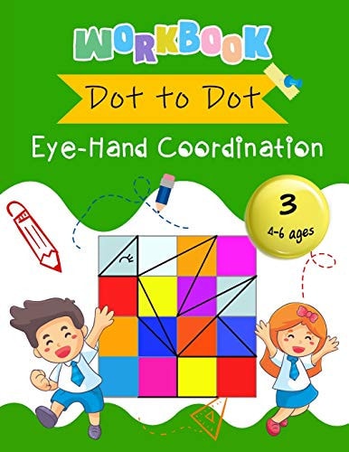 Dot to Dot Eye-Hand Coordination Workbook 4-6 Ages Early Learning Activity Book