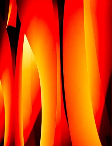 Abstract Flames Notebook Wide Ruled 100 Sheets/200 Pages 7.44x9.69