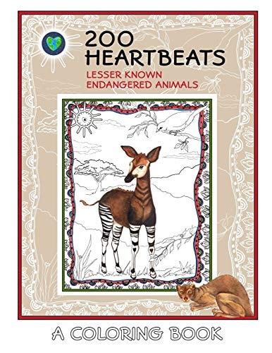 200 Heartbeats Lesser Known Endangered Animals Coloring Book