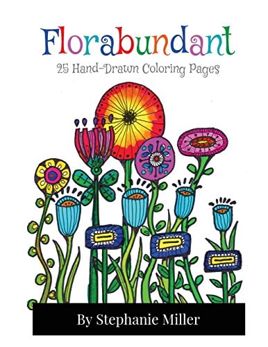 Florabundant 25 Hand-Drawn Coloring Pages
