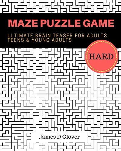Maze Puzzle Game 50 Ultimate Brain Training Maze for Adults, Teens and Young Adults