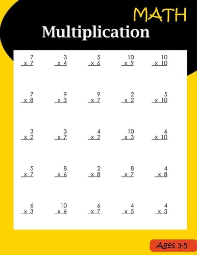 Math Multiplication Ages 3-5 Basic Workbook Multiplication