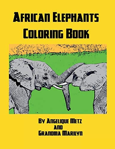 African Elephants Coloring Book