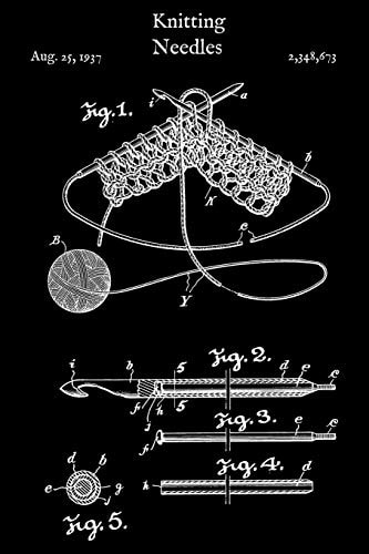 Knitting Needles Knitting Paper 4x5 Template for Crocheters and Knitters