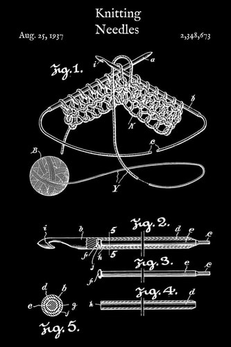 Knitting Needles Knitting Paper 2x3 Template for Crocheters and Knitters